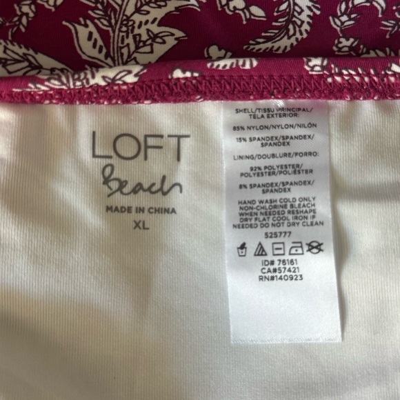 Ann Taylor LOFT Pink Floral Bikini XL - Picture 3 of 3